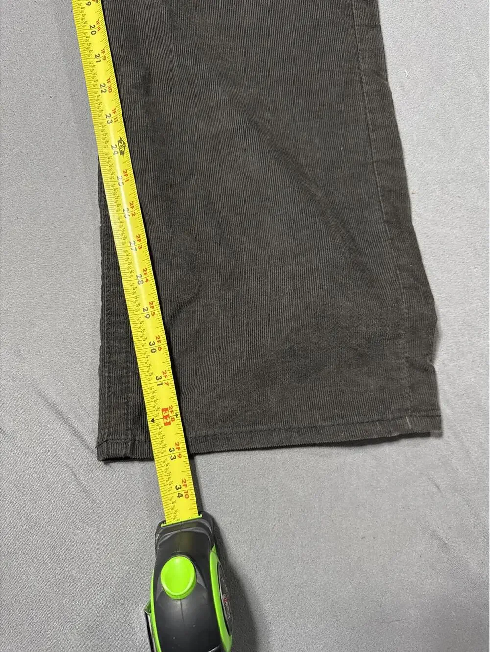 True Religion Pants Mens 38 Ricky Corduroy Straight Grey Y2K
